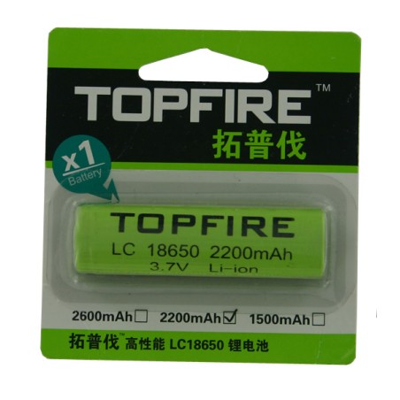 Pile Topfire LC 18650 2200 mah