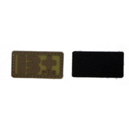 Patch PVC groupe sanguin B+ beige