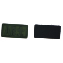 Patch PVC groupe sanguin AB+ olive
