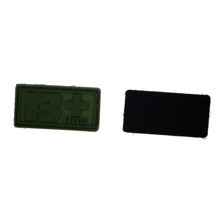 Patch PVC groupe sanguin B+ olive