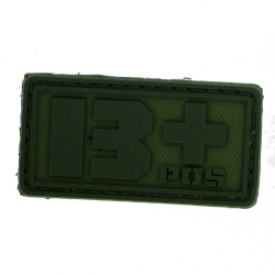 Patch PVC groupe sanguin B+ olive