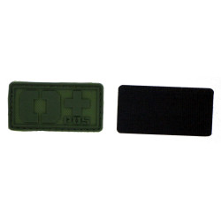 Patch PVC groupe sanguin O+ olive