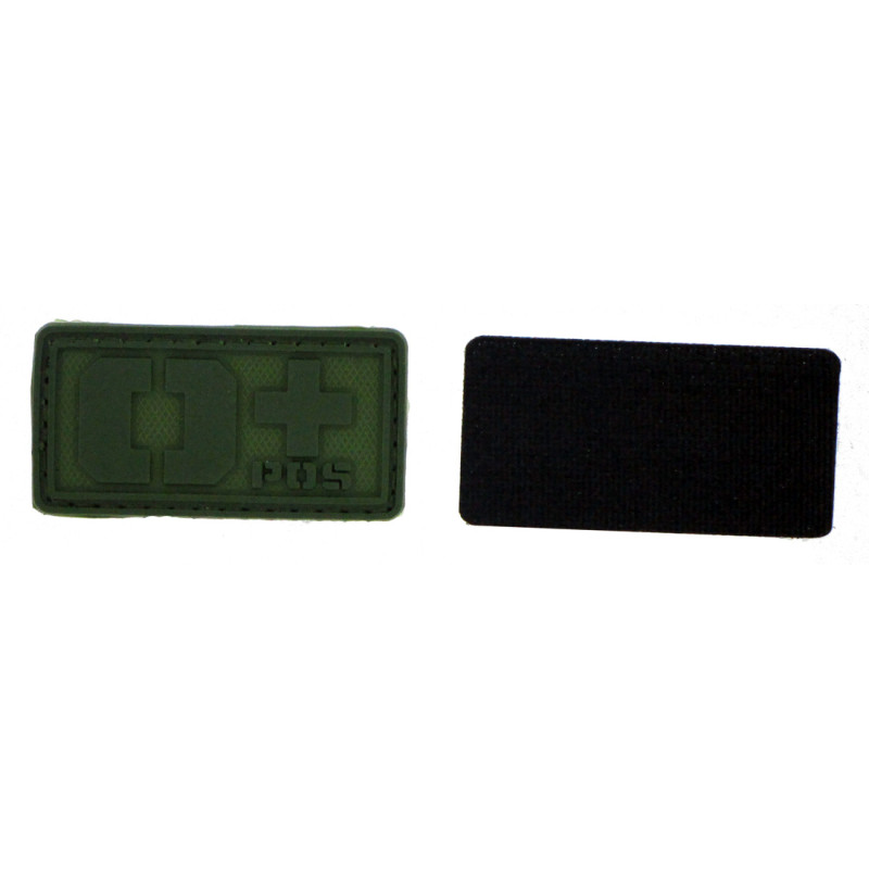 Patch PVC groupe sanguin O+ olive
