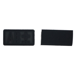 Patch PVC groupe sanguin AB+ noir
