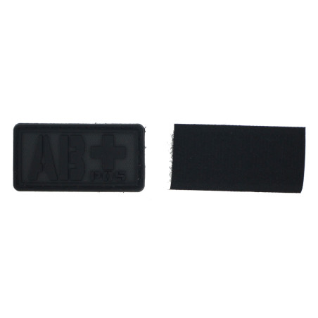 Patch PVC groupe sanguin AB+ noir