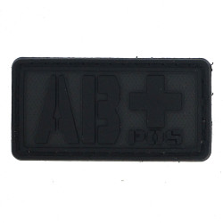 Patch PVC groupe sanguin AB+ noir