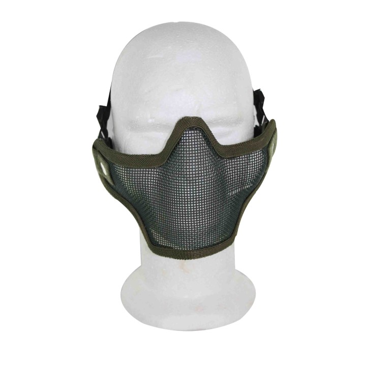 Airsoft Strike Half Face Tactical Military Bravo Strike Wire Mesh Mask OD 