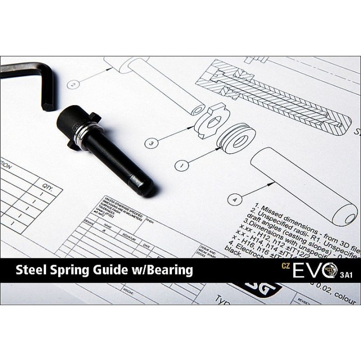 Steel Spring Guide w/Bearing, Scorpion EVO 3 - A1