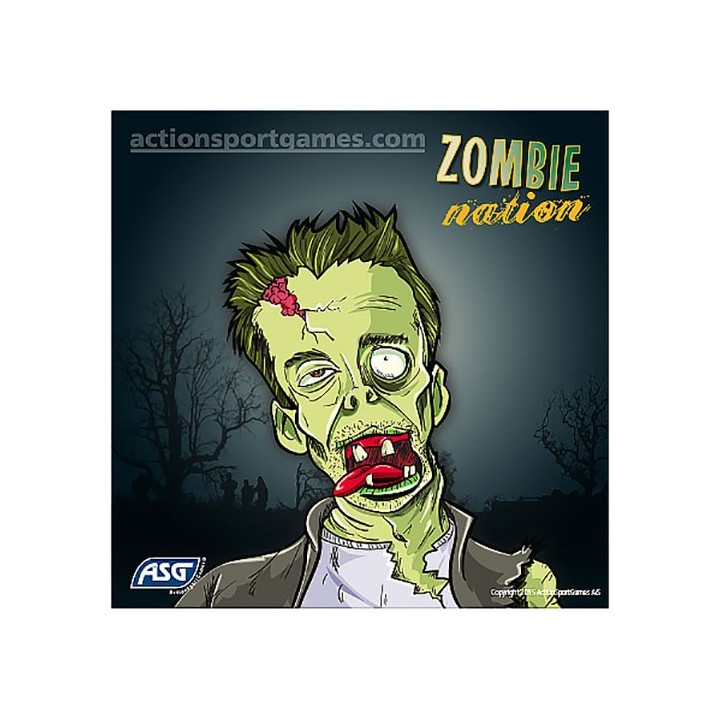Lot 100 cibles carton zombie pour porte-cible 14cm