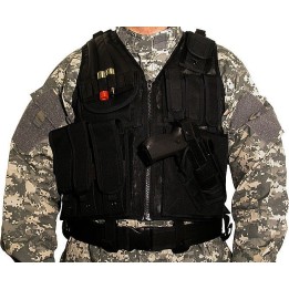 Veste SWISS ARMS Tactique BT-4 noir Cybergun airsoft 604005 gilet