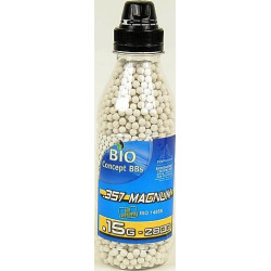 Billes 357 Magnum 100% BIO Blanche 0,15gr en bouteille de 2800BB's