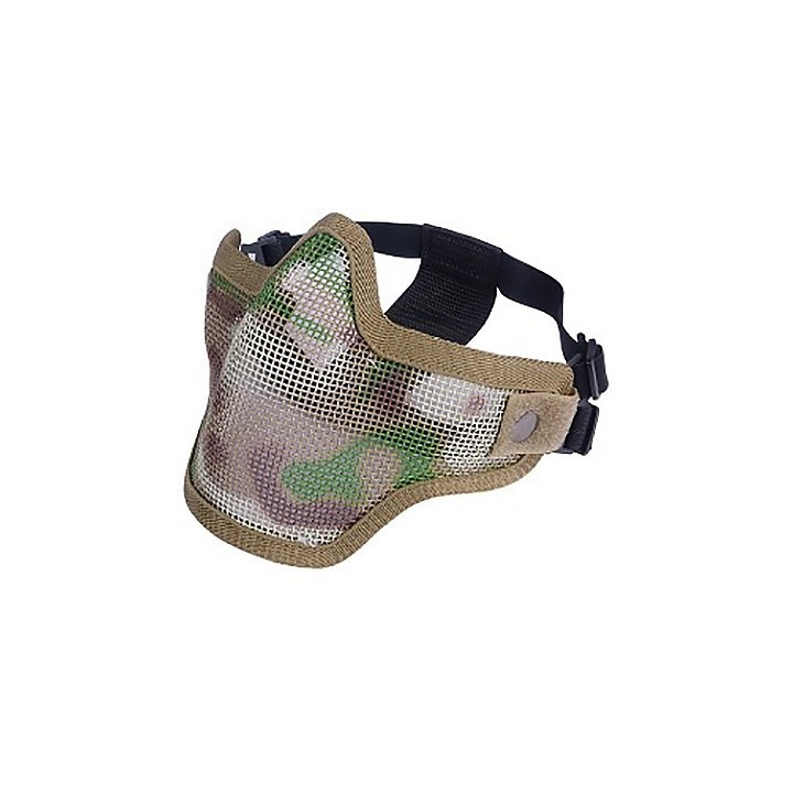 Airsoft Strike Half Face Tactical Military Bravo Strike Wire Mesh Mask Camo 