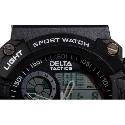MONTRE TACTIQUE ANALOGIQUE ET DIGITALE NOIRE