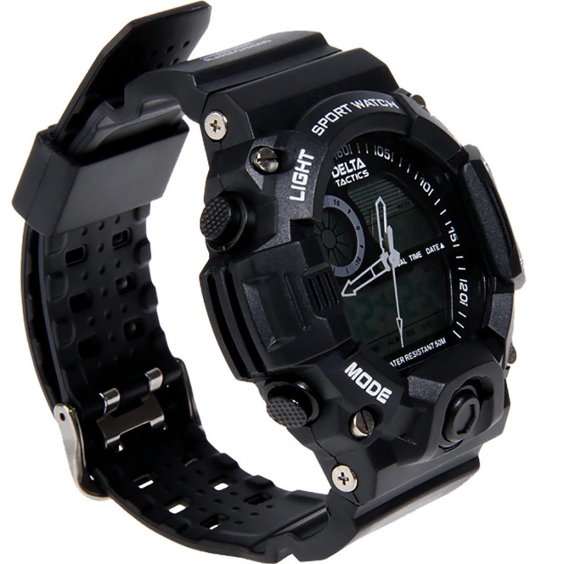 MONTRE TACTIQUE ANALOGIQUE ET DIGITALE NOIRE