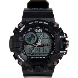 MONTRE TACTIQUE ANALOGIQUE ET DIGITALE NOIRE