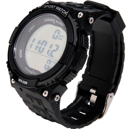 MONTRE TACTIQUE PODOMETRE NOIRE