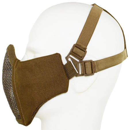 Metal Mesh pad with cheek pad Tan