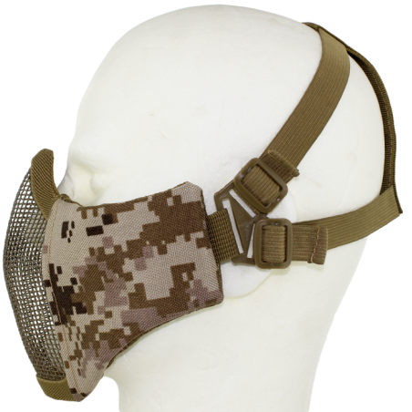 Metal Mesh pad with cheek pad Digital Desert