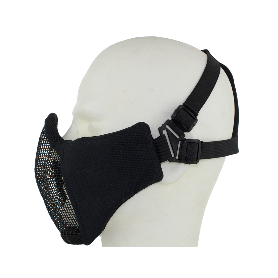 Metal Mesh pad with cheek pad Black