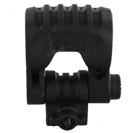 Folding Flashlight Mount Holder for 20mm Gun Rail - Black