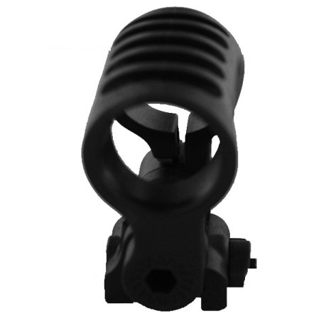 Folding Flashlight Mount Holder for 20mm Gun Rail - Black