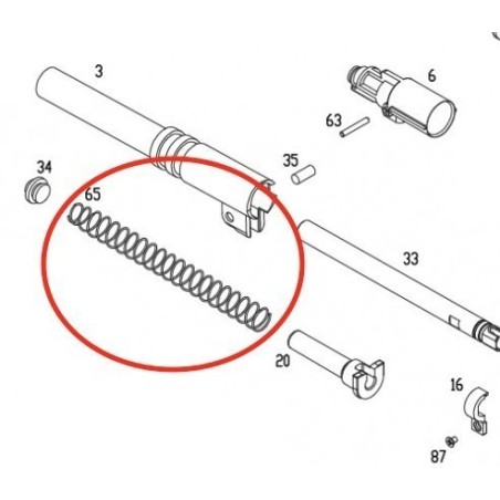 Recoil Spring for KSC / KWA TT-33