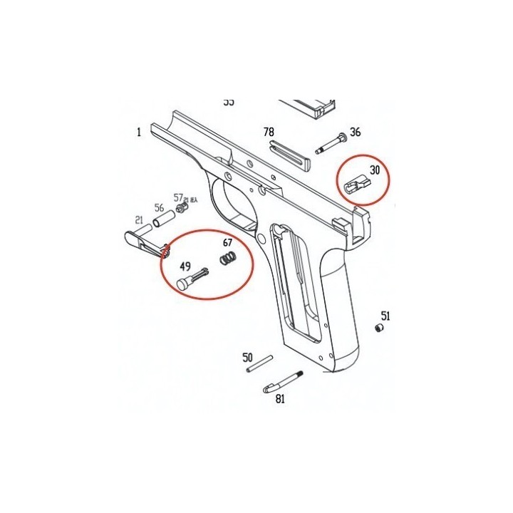 Magazine Catch for KSC / KWA TT-33