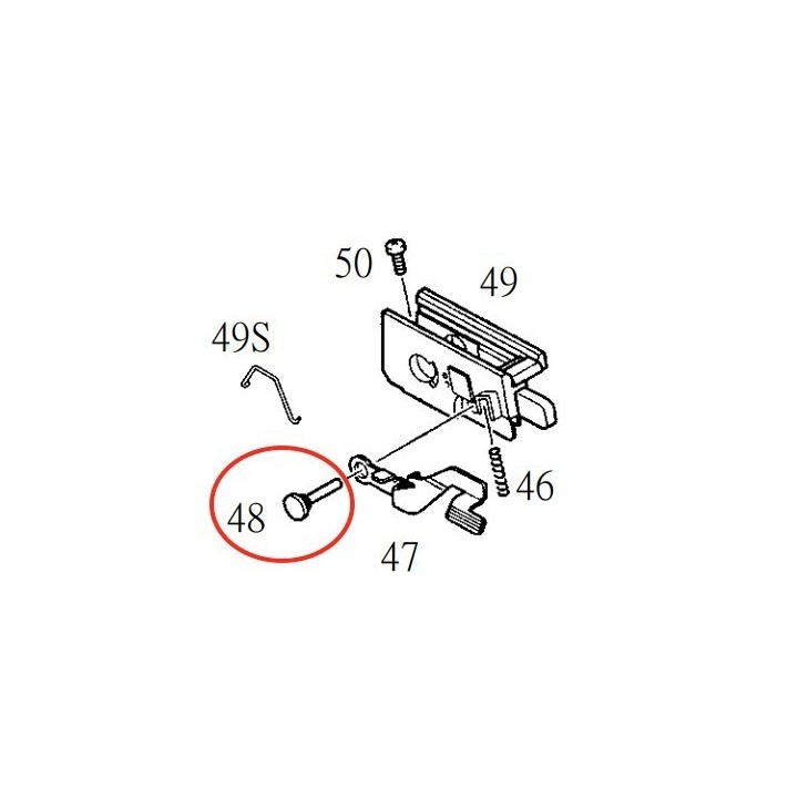 Trigger Shaft for KJW KP-01 P226
