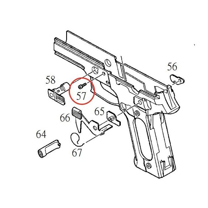 Frame Screw for KJW KP-01 P226