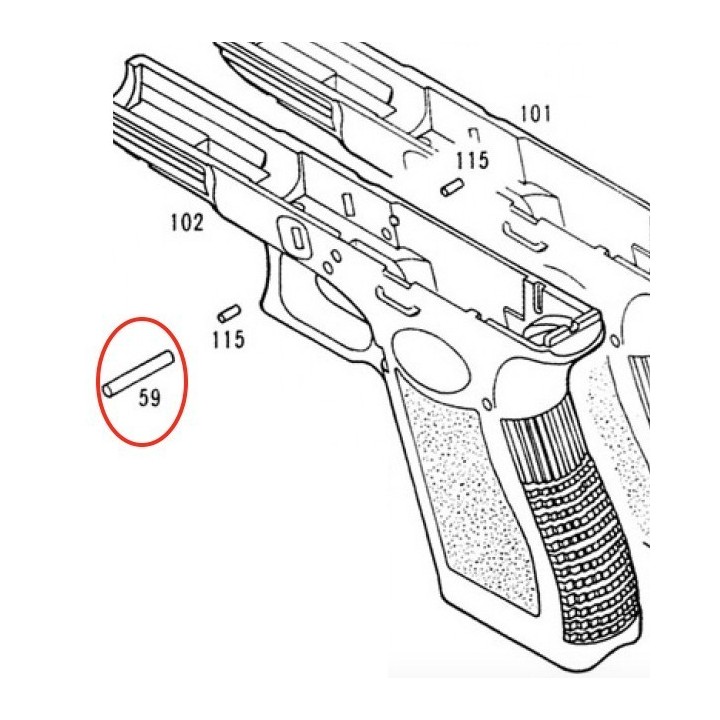 Central Pin for KSC / KWA Glock