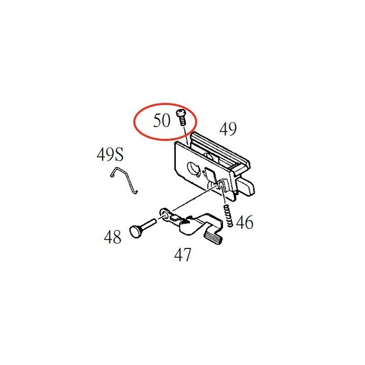 Front Chassis Screw for KJW KP-01 P226