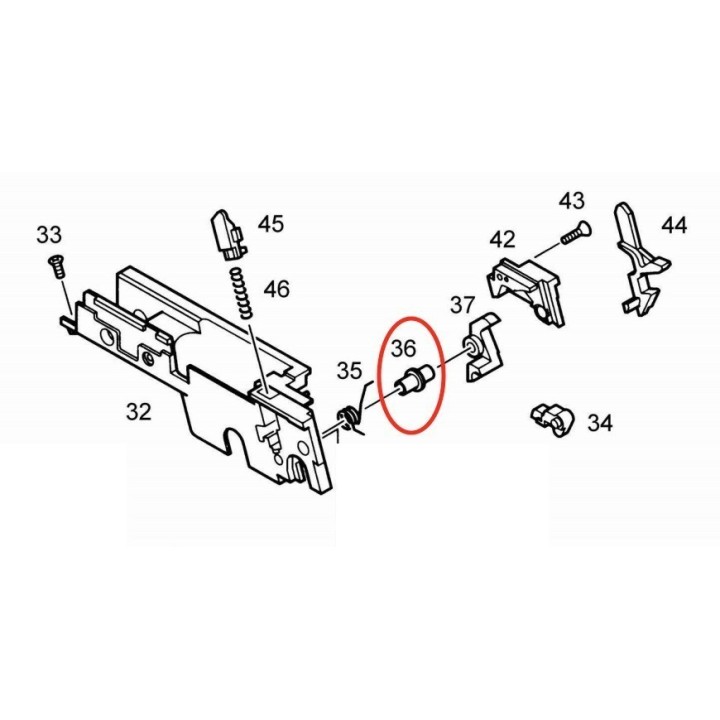 Sear Sleeve for  KJW / ASG M1911 / KP-07