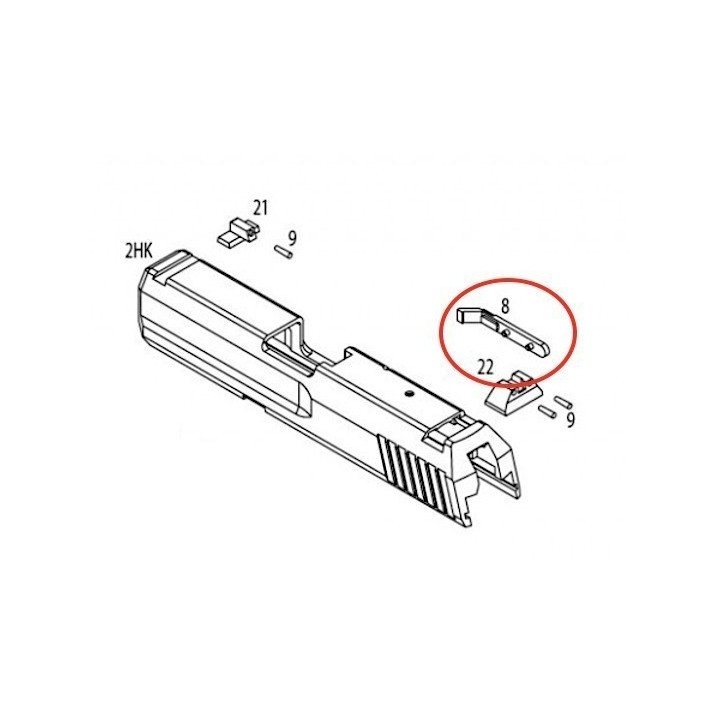 Cover Slide for KSC / KWA USP