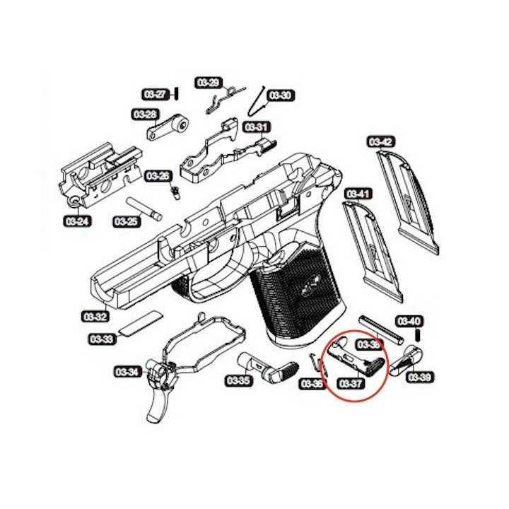 Magazine Catch for VFC / Cybergun FNX-45