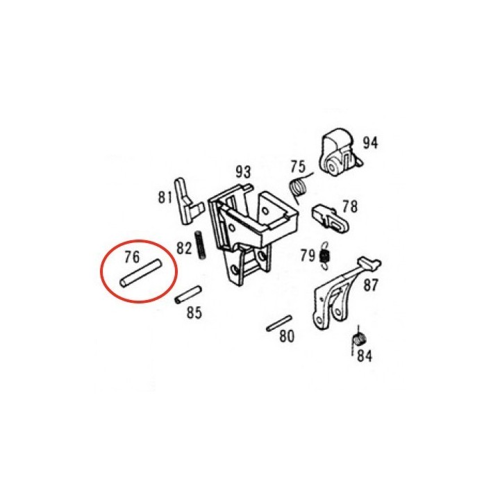 Pin n° 76 for KSC / KWA Glock