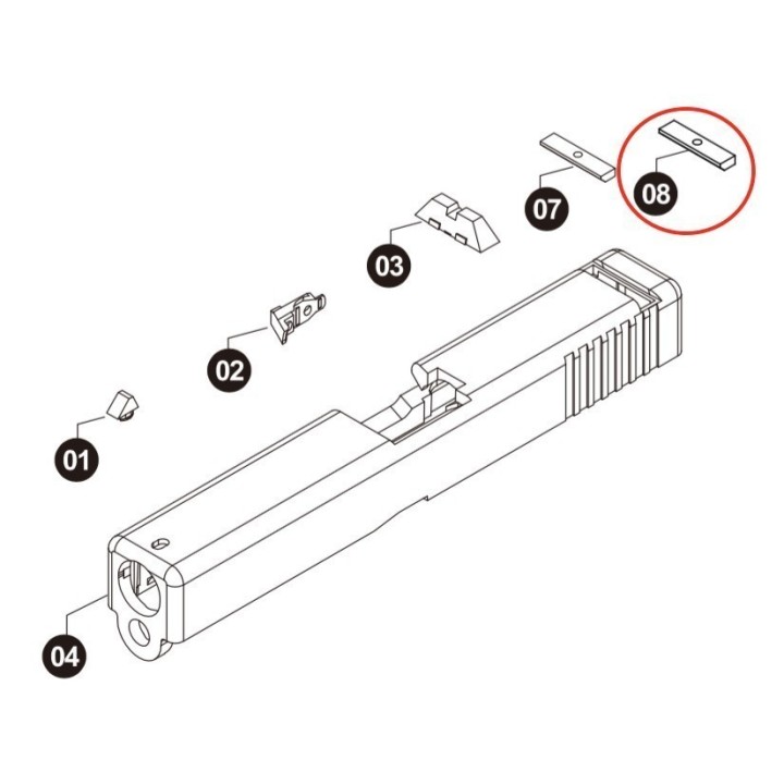 Rear Sight Base for Stark Arms S19