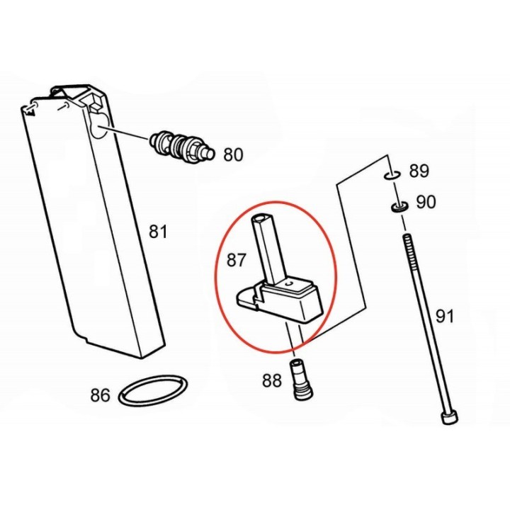 Magazine Bottom for KJW / ASG M1911