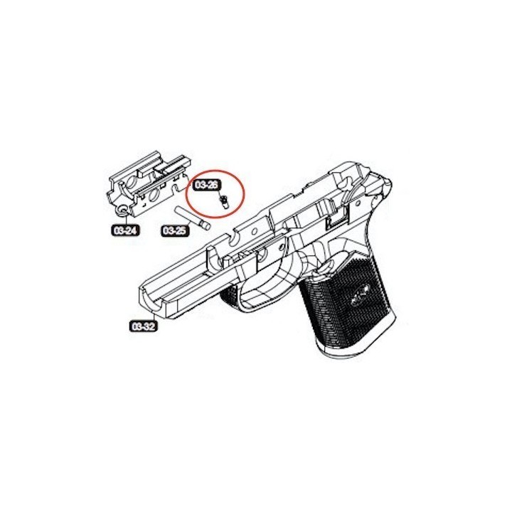 Chassis Screw for VFC / Cybergun FNX-45