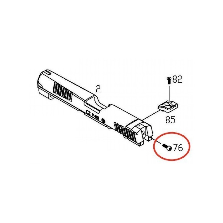 Piston Block Screw for KJW / ASG CZ75 P09