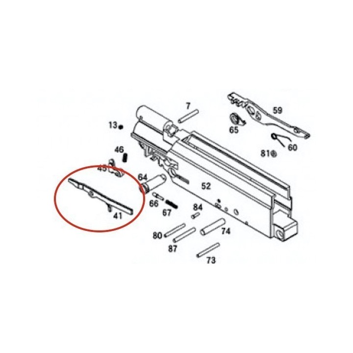 Bolt Catch Bar for KSC / KWA MP7