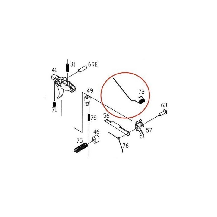 Auto Sear Spring for KJW M4 GBBR