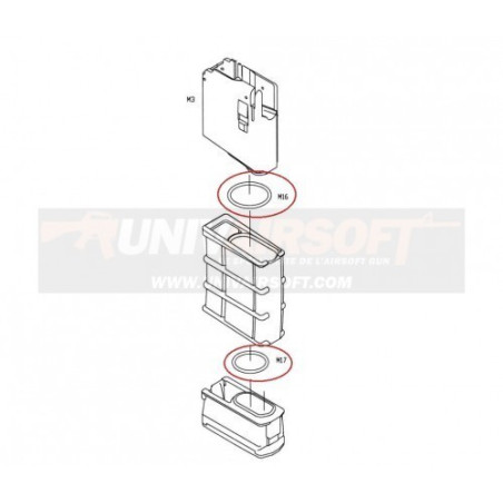 O-Ring Magazine for KJW M4 GBBR