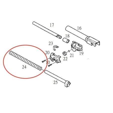 Recoil Spring for KJW KP-02 P229