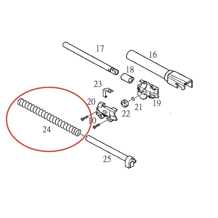 Recoil Spring for KJW KP-02 P229