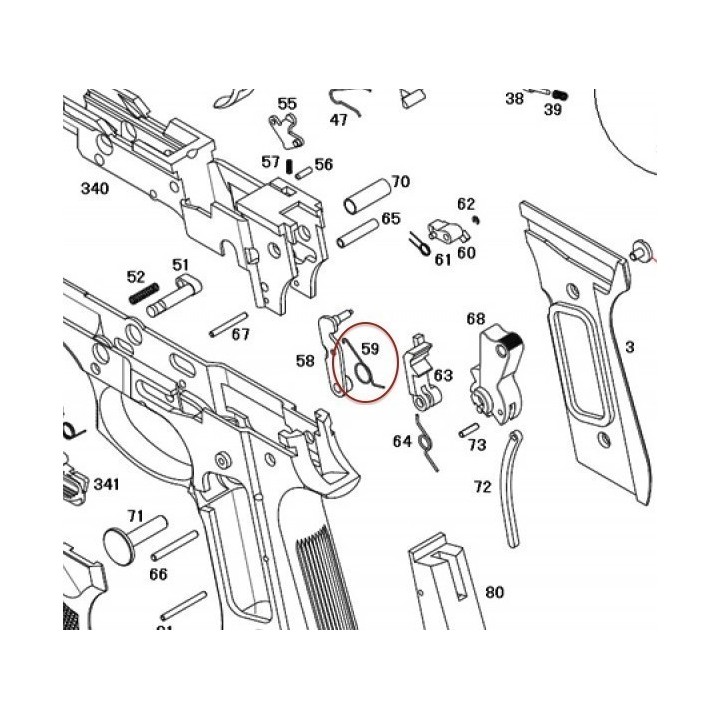 Trigger Bar Spring for KSC / KWA M9