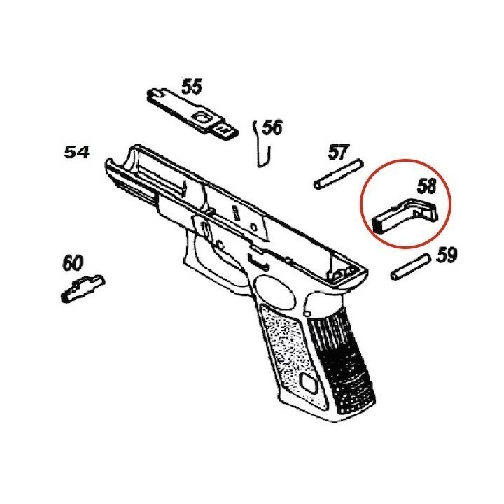 Magazine Catch for KJW / ASG CZ75 P09