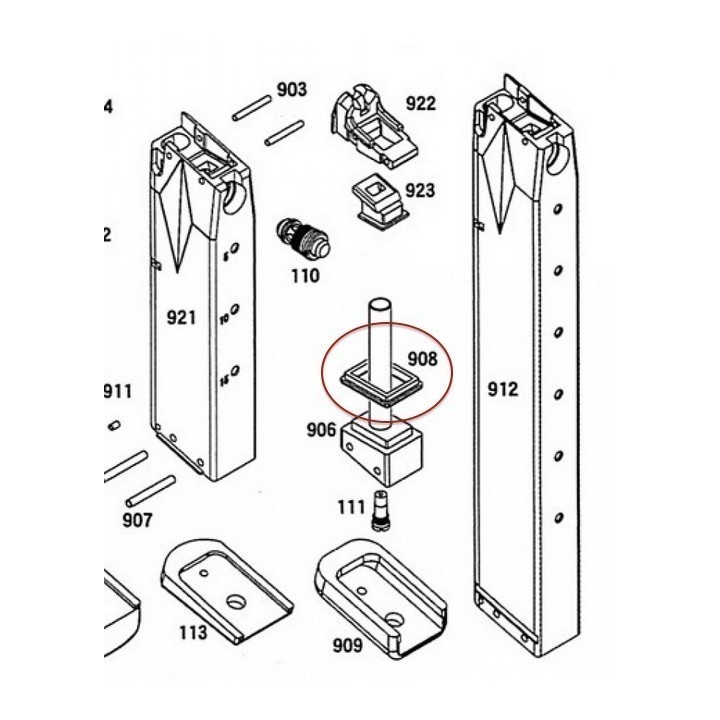 Magazine Base Seal for KSC / KWA M9