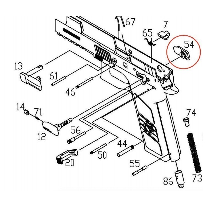 Safety Right for KJW / ASG CZ75 P09