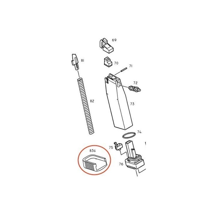 Magazine Bottom for KJW KP-06