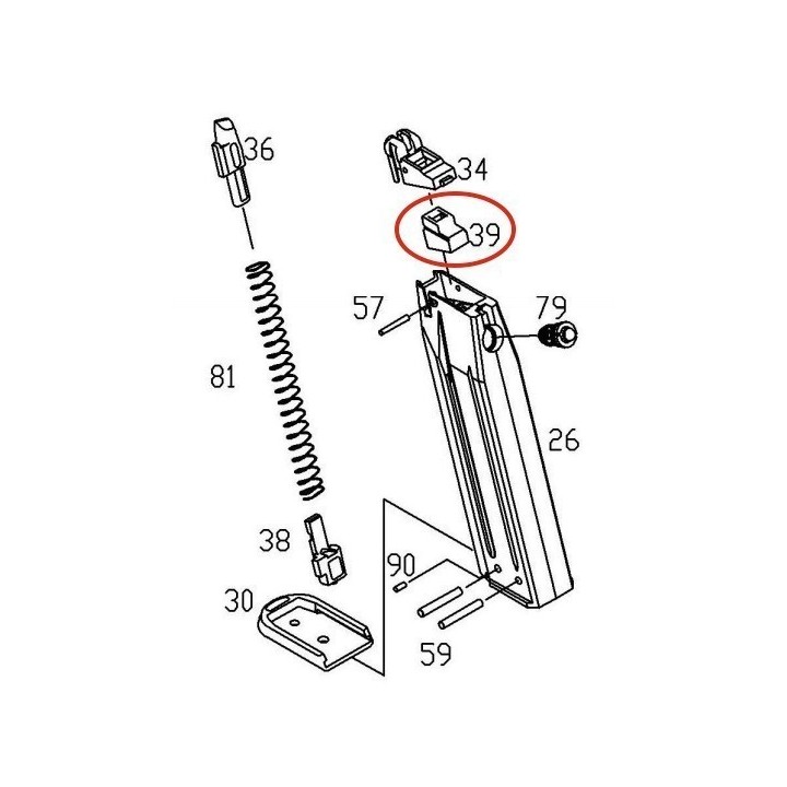 Magazine Gasket for KJW / ASG CZ75 P09